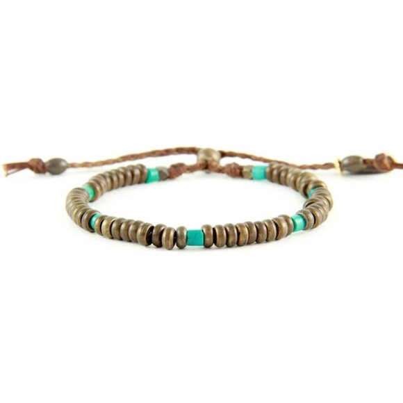 Mr Ettika - He Donis Bracelet in Turquoise and Brass - Picture 2 of 2